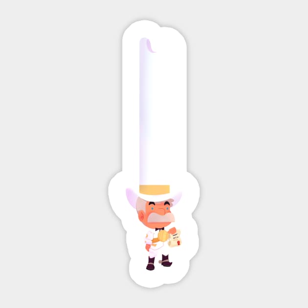 Doug Dimmadome Chibi Sticker Sticker by jazzyscribbles